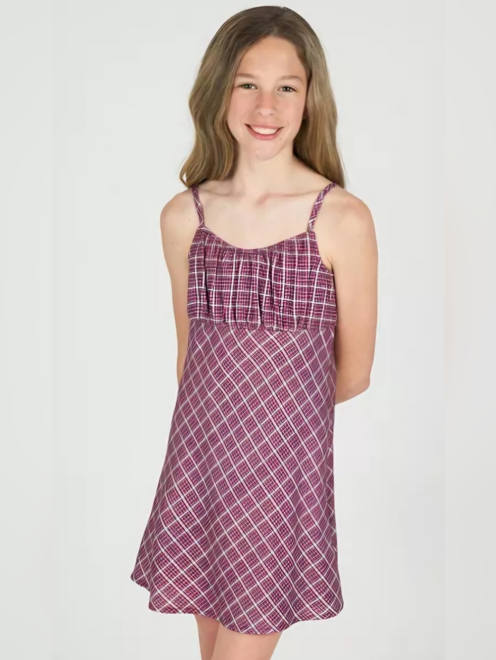 Rare Editions Two Piece Plaid Dress Pointelle White Tie Cardigan Size 8 NEW